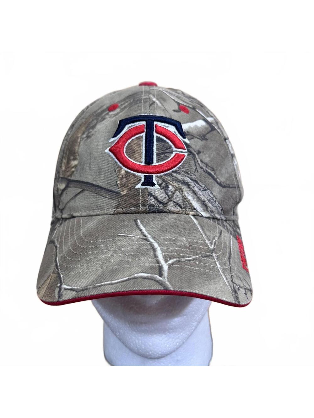 Minnesota Twins Strap Back Hat Cap Realtree Camo MLB Baseball Mens One Size
